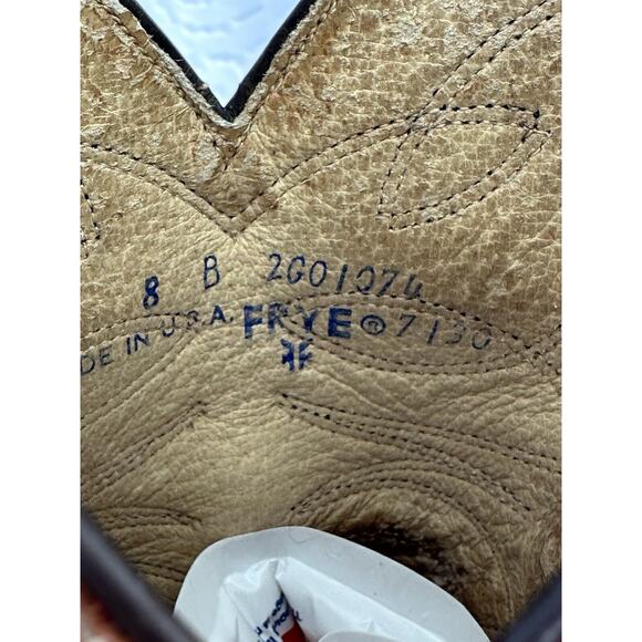 Frye Womens 8 True Vintage 70’s Western Cowgirl Cowboy Boots Redwood USA MADE - Picture 9 of 16